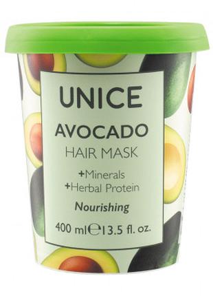 Маска для волос Unice с маслом авокадо, 400 мл