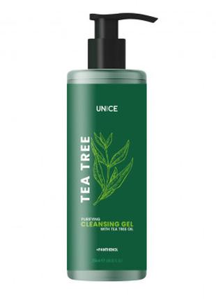 Очищающий гель для умывания Unice с маслом чайного дерева, 250...