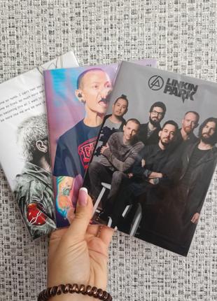 Комплект 3 зошити Linkin Park 48 аркушів клітинка