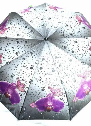 Парасолька напівавтомат сатин квіти toprain парасолька жіночий...