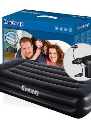 Односпальная, надувная кровать с подголовником Bestway 67381