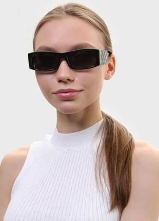 Фирменные стильные солнцезащитные женские узкие очки roberto m...