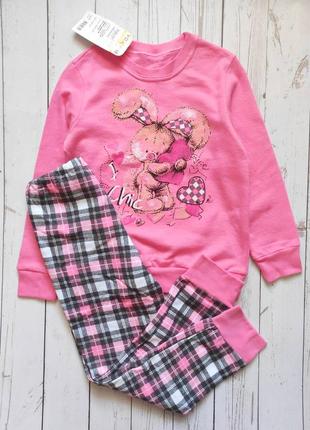 Теплая пижама тепла піжама  на байке для девочки дівчинки