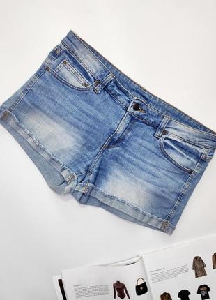 Шорты джинсовые голубые мини короткие от бренда mango suit 40