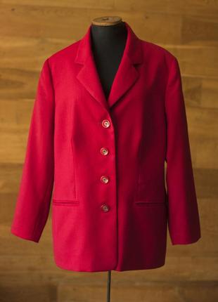 Червоний вовняний піджак жіночий creation atelier, розмір 2xl,...