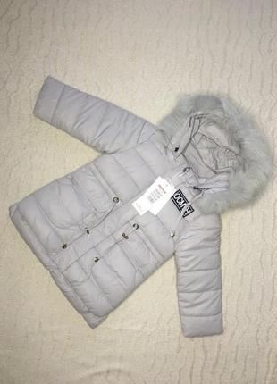 Дитяче детское зимнее зимове пальто на дівчинку девочку 92-98