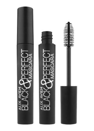 Туш для об'єму вій black&perfect alix avien, 8 мл (253606)