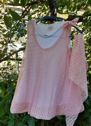 Літня сукня-сарафан волан бавовна + гіпюр в комплекті косинка