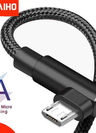 Suntaiho Micro USB 90° Nylon кабель быстрой зарядки 1 м