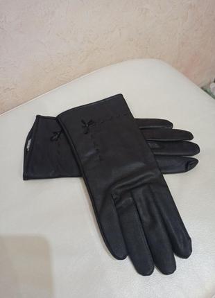 Новые перчатки кожаные женские зимние, перчатки кожа зима