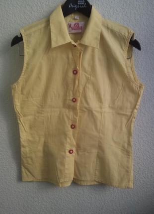 Офисная хлопковая блуза (3063)