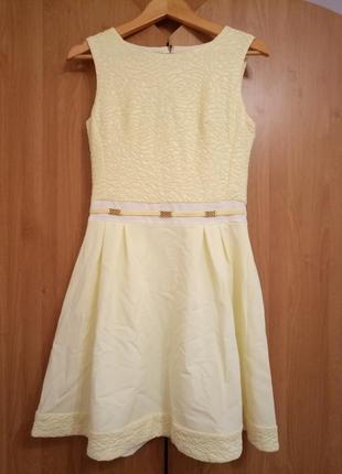 Плаття сукня білі-жовта