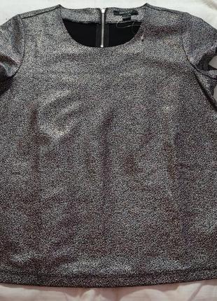 Жіноча блуза esmara, розмір m, чорна в сріблясту цятку