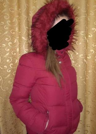 Тёплая дутая объемная куртка пуфер с капюшоном от bershka