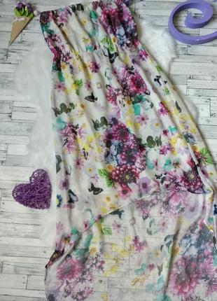 Літнє плаття accessorize жіноче без бретелей квіти шифон
