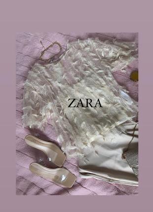 Блуза бежевого цвета zara