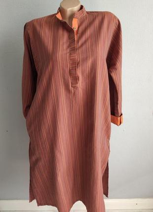 Туніка, плаття сорочка зі 100% бавовни в смужку, khaadi.