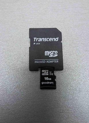 Карта флэш памяти Б/У MicroSD 16gb + Adapter