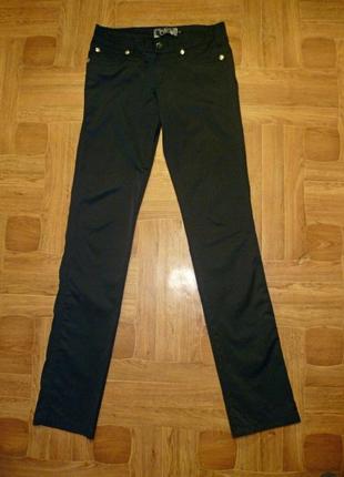 Черные "кожаные" джинсы (штаны,брюки) l&d milano женские,весна...