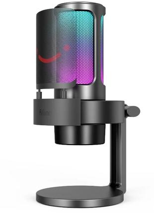 Fifine AmpliGame A8 USB микрофон с RGB подсветкой, поп фильтро...