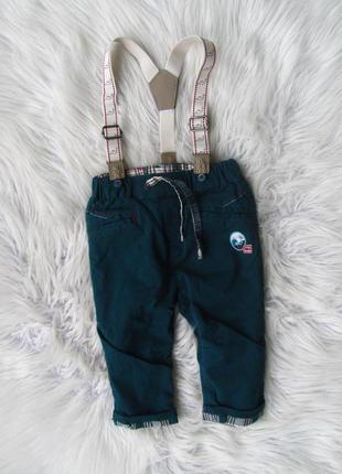 Утепленные джинсы штаны брюки c подтяжками sergent major
