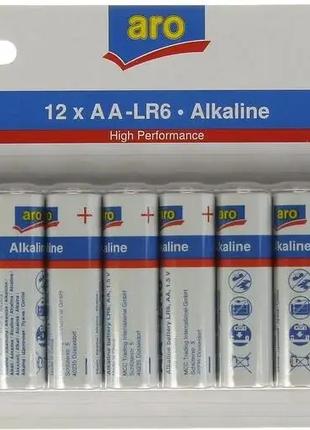 Батарейка Aro щелочные AA-LR06 Alkaline блистер 12шт (фирменная)