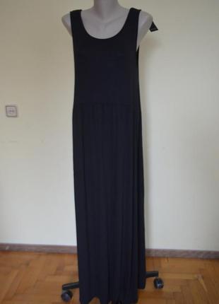 Красивое трикотажное длинное черное платье esmara