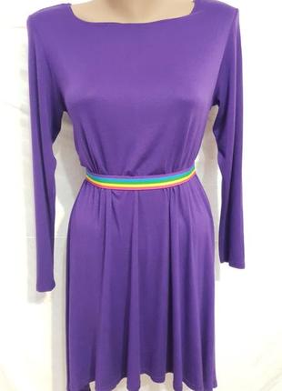 Платье - туника насыщенного фиолетового цвета идеальная, виско...