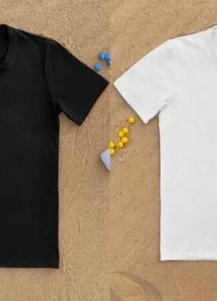 Черная и белая футболки 2 шт набор хлопковые pepperts 10-12 ле...