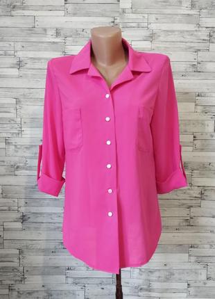 Блуза женская розовая шифон