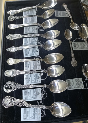 Серебряные ложки чайные десертные столовые