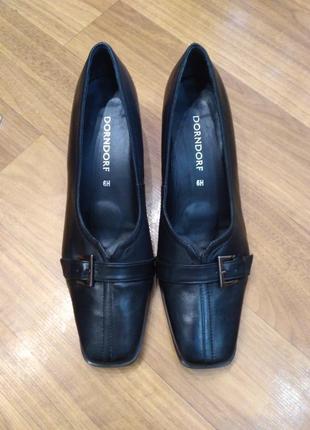 Dorndorf черные кожаные туфли с квадратным носком
