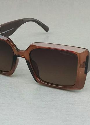 Versace очки женские солнцезащитные коричневые