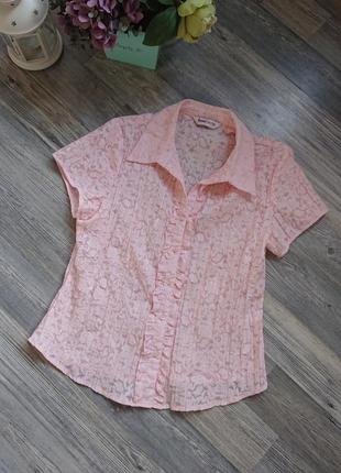 Красивая летняя розовая блузочка блуза блузка рубашка тенниска...