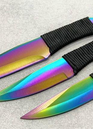 Профессиональный набор метательных ножей в цвете градиент 3 шт...