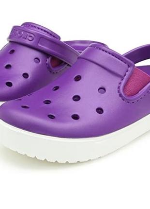 Кросы, тапочки, сабо crocs amethyst/white unisex