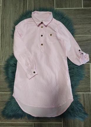 Розова туніка,плаття,рубашка для дівчинки 5-6 років-h&m