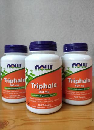 Now Foods, Triphala, Трифала, 500 мг, 120 таблеток