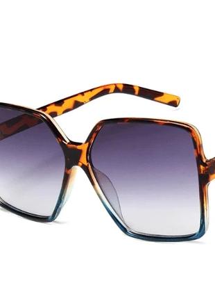 Женские солнцезащитные очки 2020 большие - Синий леопард