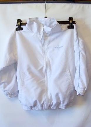 Куртка-олимпийка белая на молнии diadora 9-10 лет