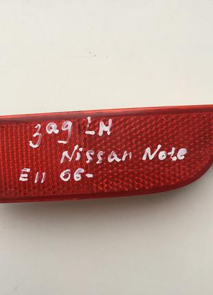 Отрожател/Світловідбивач Nissan Note E11 (2006-) задній лівий ...