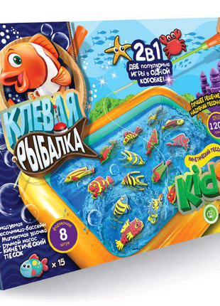 Игра большая 2 в 1 "Клевая рыбалка + KidSand"