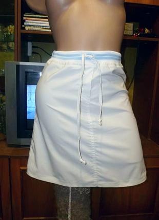Фирменная белая летняя юбка v&m стрейчевая теннисная пояс-резинка