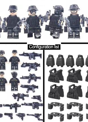 Фигурки человечки военные спецназовцы полиция swat для лего lego