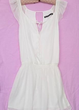 Літня легка біла міні сукня zara, розмір s
