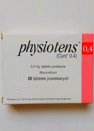 Physiotens 0,4 мг 28шт Фізіотенс Moxonidin моксонідін