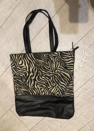 Класна сумка з принтом зебри