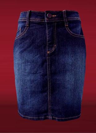 Облегающая джинсовая юбка "c&a" темно-синего цвета.размер eur ...