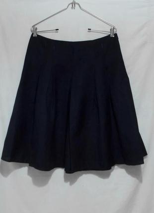 Новая юбка-клинка легкая льняная синяя 'l.k.bennett' 48-50р