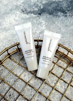 Тінт для обличчя з spf 50 epionce daily shield tinted spf 50 💫6ml